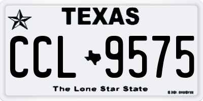 TX license plate CCL9575