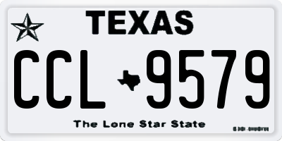 TX license plate CCL9579