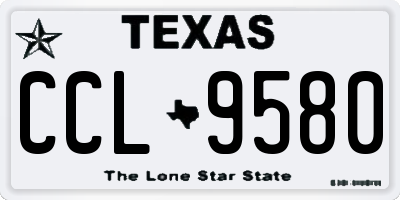 TX license plate CCL9580