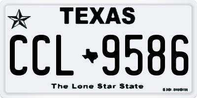 TX license plate CCL9586