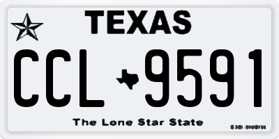 TX license plate CCL9591