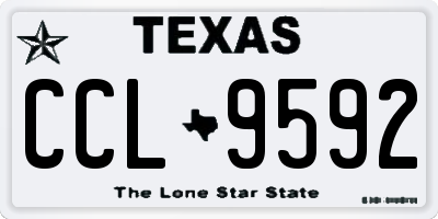 TX license plate CCL9592