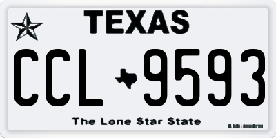 TX license plate CCL9593
