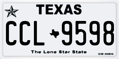 TX license plate CCL9598