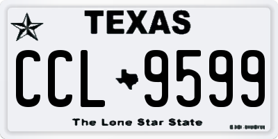 TX license plate CCL9599