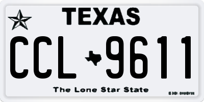 TX license plate CCL9611