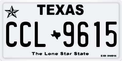 TX license plate CCL9615