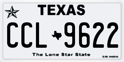 TX license plate CCL9622
