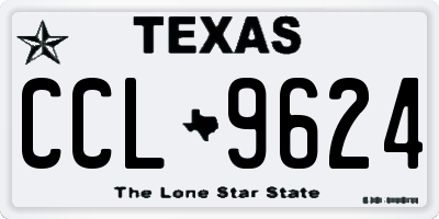 TX license plate CCL9624