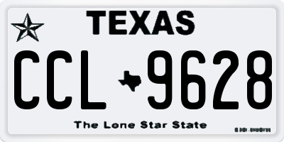 TX license plate CCL9628