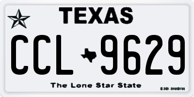 TX license plate CCL9629