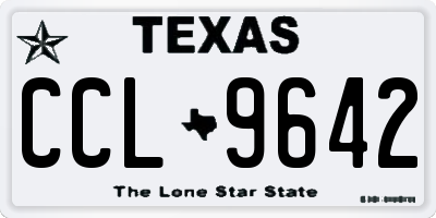 TX license plate CCL9642