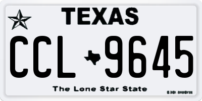 TX license plate CCL9645