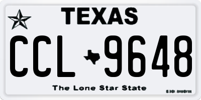 TX license plate CCL9648