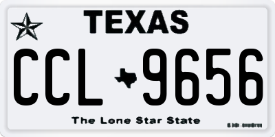 TX license plate CCL9656
