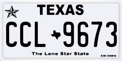 TX license plate CCL9673