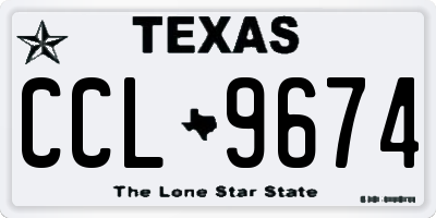 TX license plate CCL9674