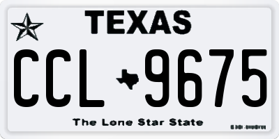 TX license plate CCL9675
