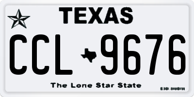 TX license plate CCL9676