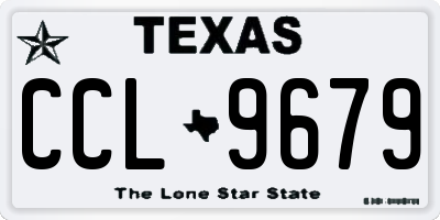 TX license plate CCL9679