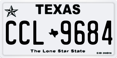 TX license plate CCL9684
