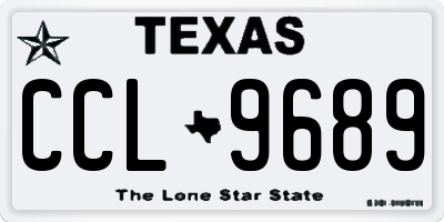 TX license plate CCL9689