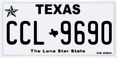 TX license plate CCL9690