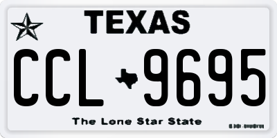 TX license plate CCL9695