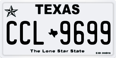 TX license plate CCL9699