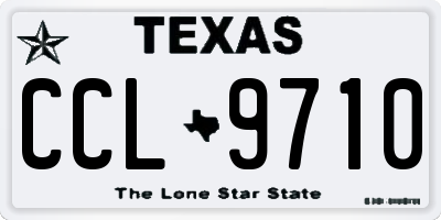 TX license plate CCL9710