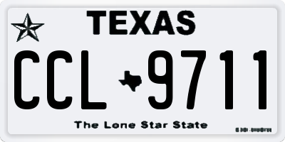 TX license plate CCL9711