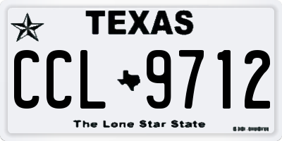 TX license plate CCL9712
