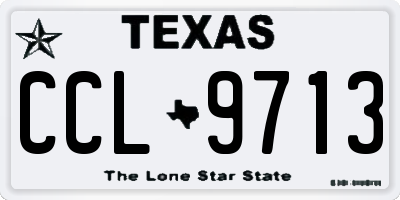 TX license plate CCL9713