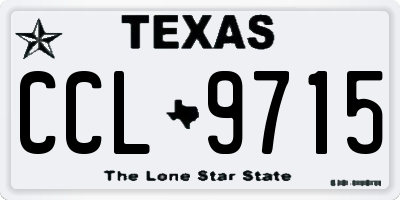 TX license plate CCL9715