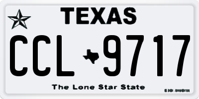 TX license plate CCL9717