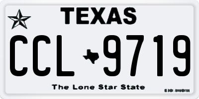 TX license plate CCL9719