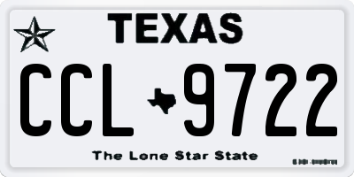 TX license plate CCL9722