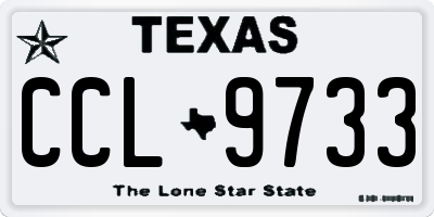 TX license plate CCL9733