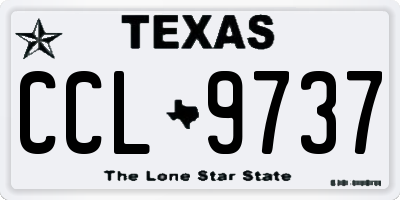 TX license plate CCL9737