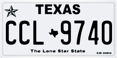 TX license plate CCL9740