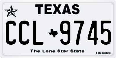 TX license plate CCL9745