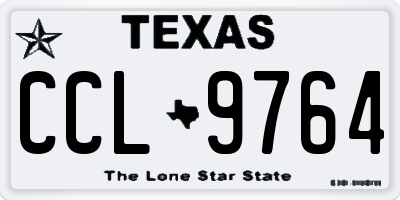 TX license plate CCL9764