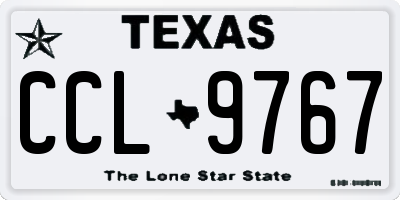 TX license plate CCL9767