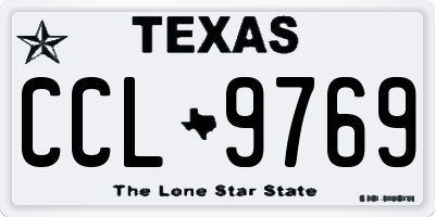 TX license plate CCL9769