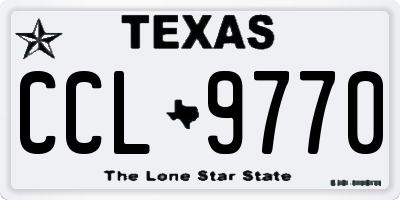 TX license plate CCL9770