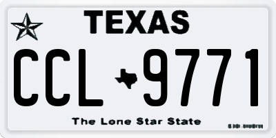 TX license plate CCL9771
