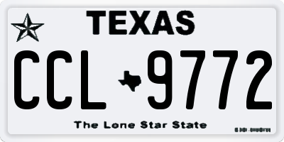 TX license plate CCL9772