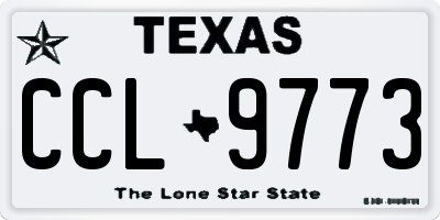 TX license plate CCL9773