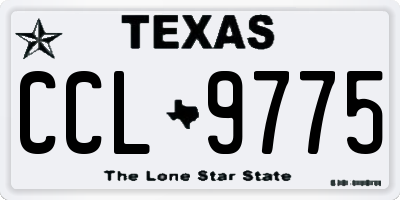 TX license plate CCL9775