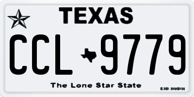 TX license plate CCL9779